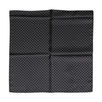 Dolce & Gabbana Pocket Scarves, female, Black, Size: ONE SIZE Polka Dot Silk Square Foulard Scarf