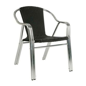 Resol Sillon Aluminio Edge Comfort Negro, Sill&oacute;n Aluminio Edge Comfort Negrosill&oacute;n Apilable Para Exteriorestructura Tubular Doble, &Oslash; 25 X 1,20 Mm De Grosor,