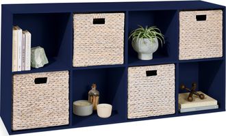 Best Choice Products 8-Cube Bookshelf, 11in Display Storage System, Organizer w/ Removable Back Panels