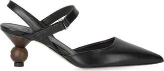 Max Mara Palo Slingback Pump - Dames - Pumps - Zwart - 36 EU - Leer - Schoenen