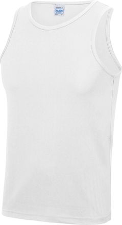 Just Cool Just Cool Mens Sports Gym Plain Tank / Vest Top (2XL) (Arctic White)