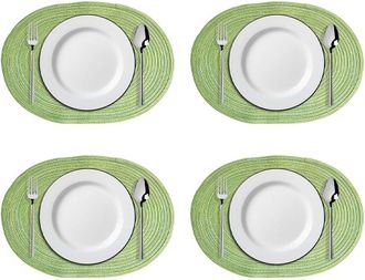 OEM Juego De 4 Manteles Individuales Ovalados, Aptos Para Comedores Y Cocinas, Aislantes Del Calor Y Resistentes A Las Salpicaduras, Perfectos Para El Uso