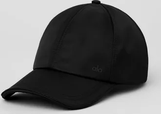 Alo | Satin Off-Duty Cap in Black