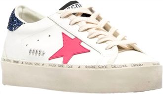 Golden Goose Womens Hi Star Sneaker In White/fucsia/blue/ice