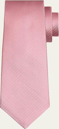 Kiton Mens Silk Tonal Jacquard Seven-Fold Tie