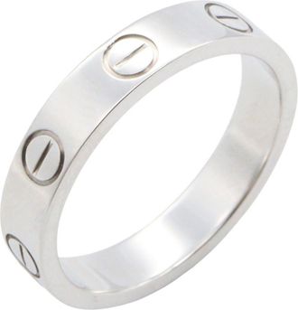 Cartier Silver White Gold Band Ring (Pre-Owned)