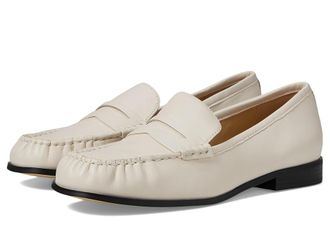 Michael Kors Carlson Loafer Womens Flat Shoes Light Cream : 7 M, Leather/Rubber