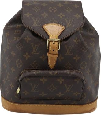 Louis Vuitton Vintage Montsouris Monogram Canvas Brown Canvas Backpack Bag (Pre-Owned)