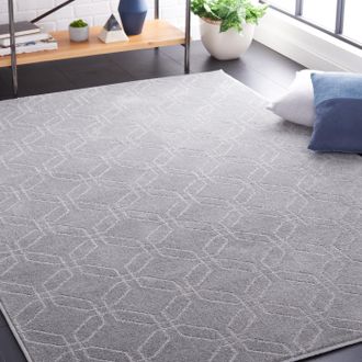 Safavieh Pattern And Solid Machine Made Area Rug, Grey Contemporary Style Easy Care