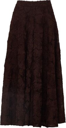 Rotate Berty Voluminous Floral Mesh Midi Skirt