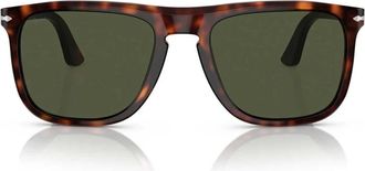Persol Sunglasses, unisex, Brown, 54 MM, Classic Iconic Sunglasses Green Glass