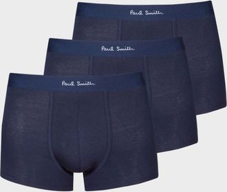 Paul Smith Mens Paul Smith 3-Pack Classic Boxer Trunks, Navy Blue - Size: 32/33/32