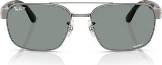 Ray-Ban 61mm Chromance Polarized Square Sunglasses in Gunmetal at Nordstrom