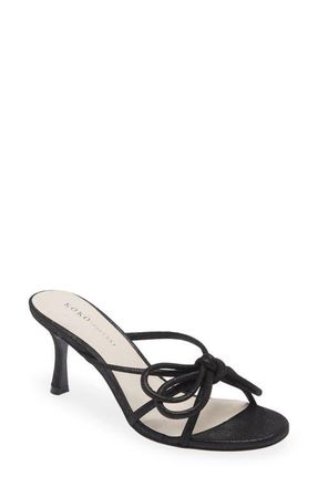 Koko + Palenki Barely Strappy Sandal in Black Shimmer at Nordstrom, Size 6.5
