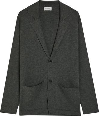 John Smedley Narah Merino Wool Cardigan - Charcoal - XL