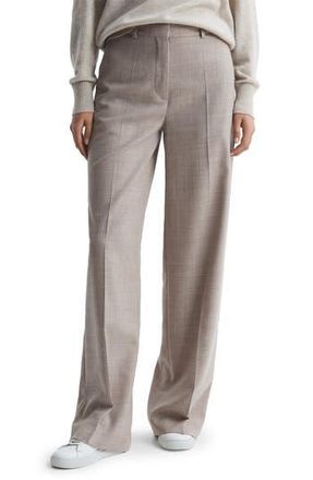 Reiss Hazel Stretch Cotton Pants in Oatmeal at Nordstrom Rack, Size 14 Us / 18 Uk