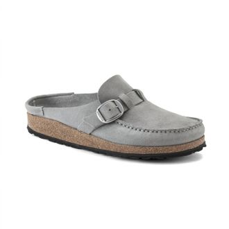Birkenstock Womens Buckley Clogs In Mineral Suede
