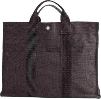 Herm&egrave;s Pre-owned Cabas Canvas Tote Bag - Pre-owned - Mujer - Marr&oacute;n - ONE SIZE