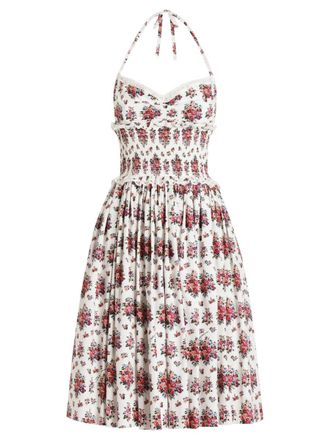 Dolce & Gabbana Midi Dress With Floral Print