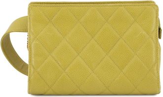 Chanel Matelasse Light Green Grained Calfskin Fanny Pack (Pre-Owned)