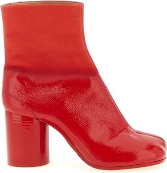 Maison Margiela Tabi Enkellaarsjes H80 - Dames - Laarzen met Hak - Rood - 37 EU - Leer - Schoenen