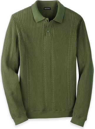 Paul Fredrick Cotton Three Button Polo