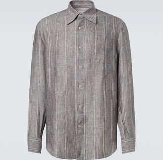 Brunello Cucinelli Pinstripe linen shirt