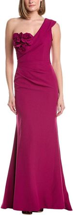 Rene Ruiz One-Shoulder Column Gown