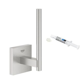 GROHE Portarrollos Start Cube Supersteel + Quickglue