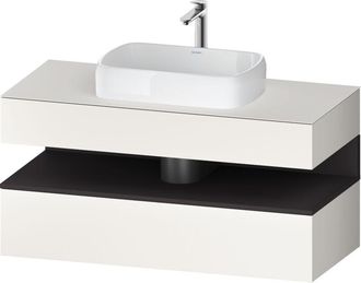 Duravit Duravit - Qatego Consola Mueble Bajo Lavabo, 1 Extra&iacute;ble, 1 Caj&oacute;n
