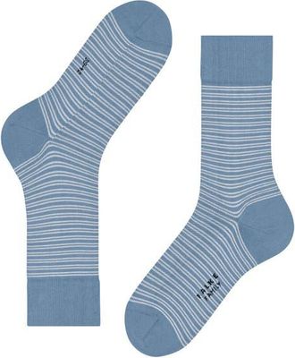 Falke Family Stripe Cotton Blend Dress Socks in Sky Blue at Nordstrom, Size X-Small