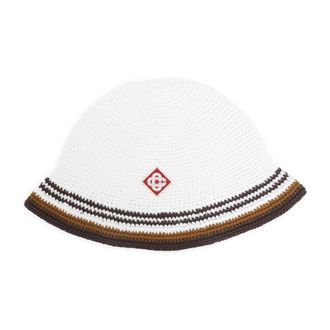 Casablanca Gehaakte bucket hat - Heren - Hoeden - Wit - M/L - Katoen - Accessoires