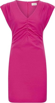 Ichi Ihkatine DR6 - Dames - Korte kleedjes - Roze - XS - Polyester - Kleedjes