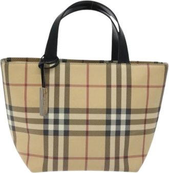Burberry Pre-owned Handbags, female, Beige, Size: ONE SIZE Pre-owned Plastic Tote