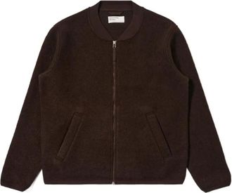 Universal Works Bomber Jackets, male, Brown, XL, veste bomber à fermeture zippée