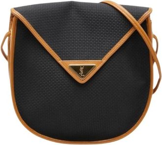 Saint Laurent Pre-owned Cross Body Bags, female, Black, Size: ONE SIZE Pre-owned Vintage Shoulder Bag