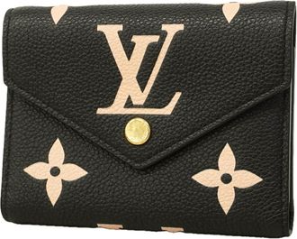 Louis Vuitton Beige Black Wallet (Tri-Fold) (Pre-Owned)