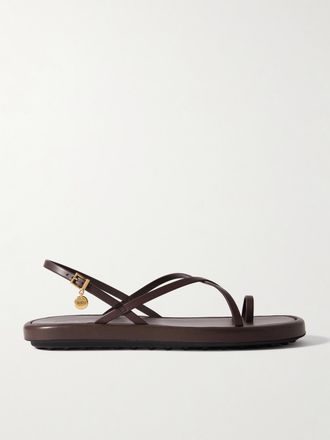 Tod's Sandali In Pelle Con Decorazione - Marrone