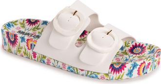 Muk Luks Womens Grand Cayman Sandal in White Floral at Nordstrom, Size 11