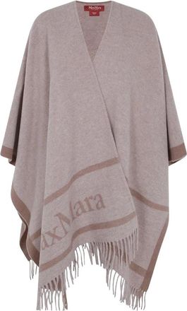 Max Mara Jassen, Dames, Beige, ONE Size, Wol, Pirania Wolle Cape