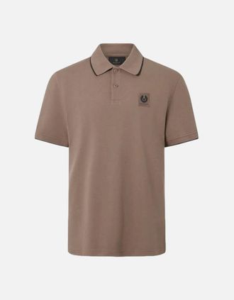 Belstaff Mens Belstaff Tipped Polo Shirt Asphalt - Brown - Size: 46