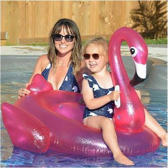 Trade Shop Trade Shop - Fenicottero Cavalcabile Gioco Gonfiabile Bambini 110x102cm Mare Piscina Spiaggia