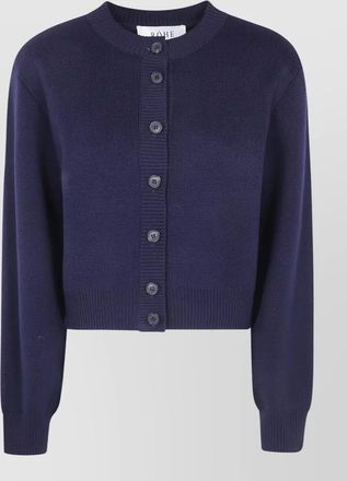 R&oacute;he merino wool statement shoulder cardigan