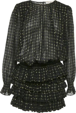 Saint Laurent Abito con ruches - Nero