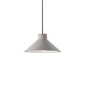 Netlighting Oil 1 Light Dome Ceiling Pendant Cement Grey E27