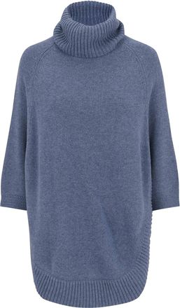 Bishop + Young Casual Clutch Naomi Turtleneck Poncho In Blue