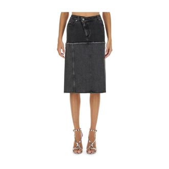 Alexander McQueen Dames, Rokken, Zwart, Maat: S Denim