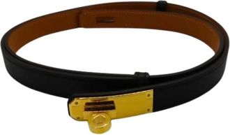Herm&egrave;s Pre-owned Kelly Epsom Belt - female - Herm&egrave;s Vintage - Vintage Belts - Black - ONE SIZE - Pre-owned