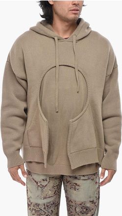 Off-white Knit Hoodie METEOR with Double-Fabric Detail size Xl