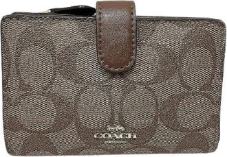 Coach Pre-owned Wallets, male, Brown, Size: ONE SIZE Pre-owned Signature PVC Leather Wallet